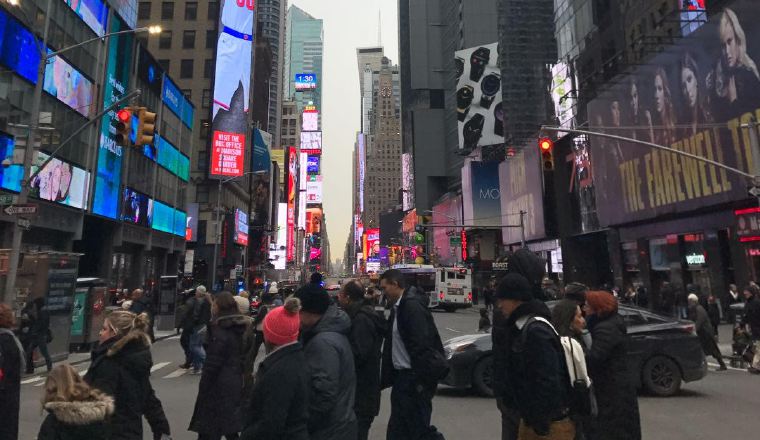 Uno de los más visitados: El Times Square, ubicado en Manhattan, es uno de los sitios más visitados del mundo los 365 días del año y en especial para fin de año.