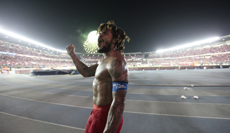 Román "Mazinger" Torres anotó el gol de la victoria de Panamá, que superó 2-1 a Costa Rica para avanzar al Mundial Rusia 2018. Román "Mazinger" Torres anotó el gol de la victoria de Panamá, que superó 2-1 a Costa Rica para avanzar al Mundial Rusia 2018. /Foto Anayansi Gamez