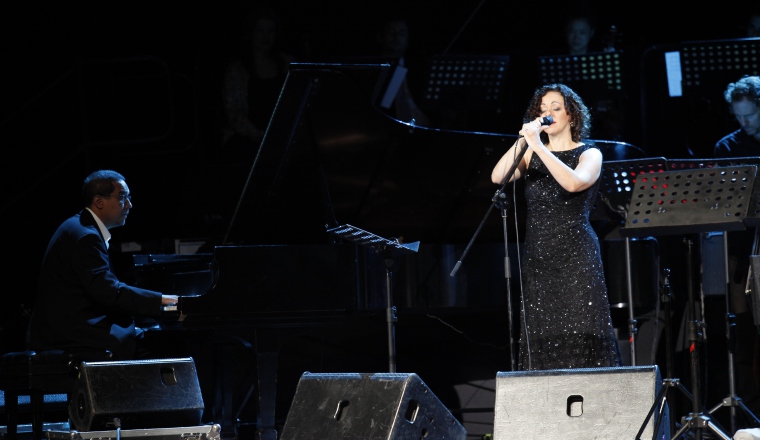 Danilo y la cantante cubana Luciana Souza. Danilo y la cantante cubana Luciana Souza. /Foto Josué Arosemena.