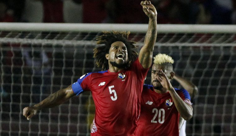 Román Torres anotó el gol de la clasificación, en la victoria de Panamá 2-1 sobre Costa Rica. /Foto Anayansi Gamez