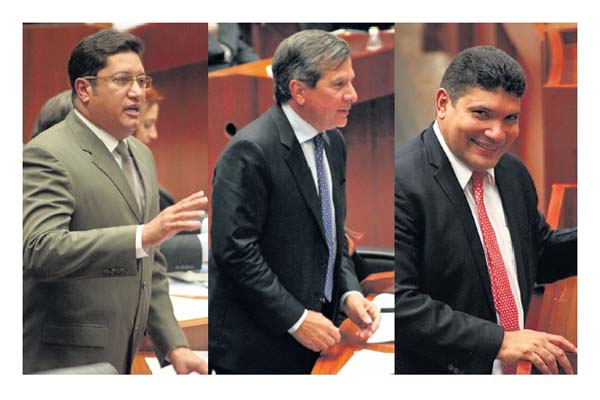 Jorge Iván Arrocha, José Luis Varela y Gabriel “Panky” Soto se mostraron desesperados y amenazantes, tras percibir la derrota. /Foto Víctor Arosemena