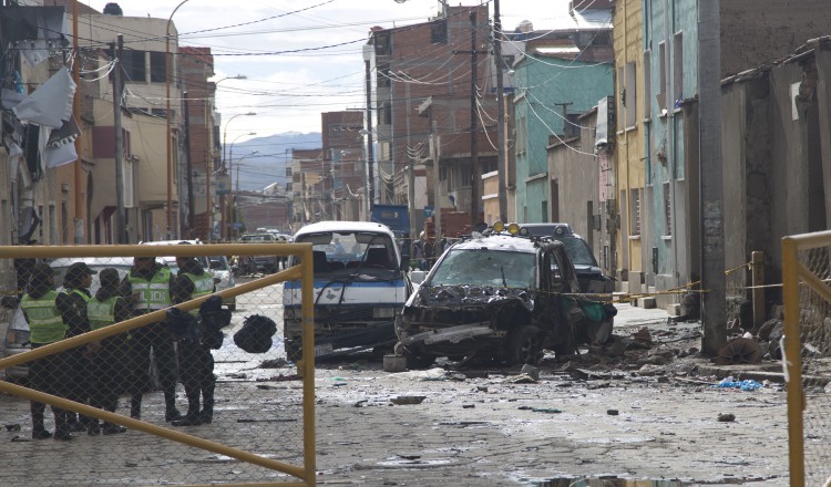 Explosión en Oruro en Carnaval. EFE