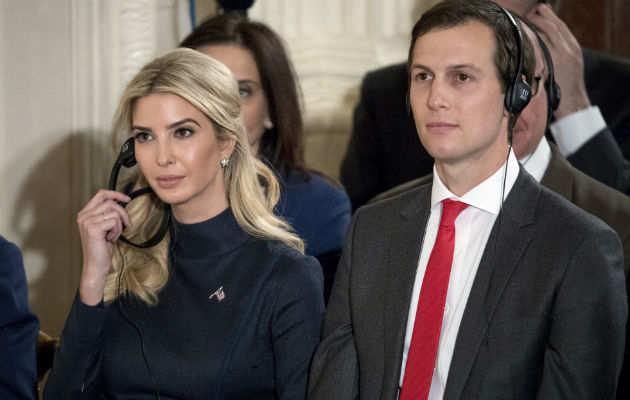 Ivanka Trump y su esposo, Jared Kushner. FOTO/AP
