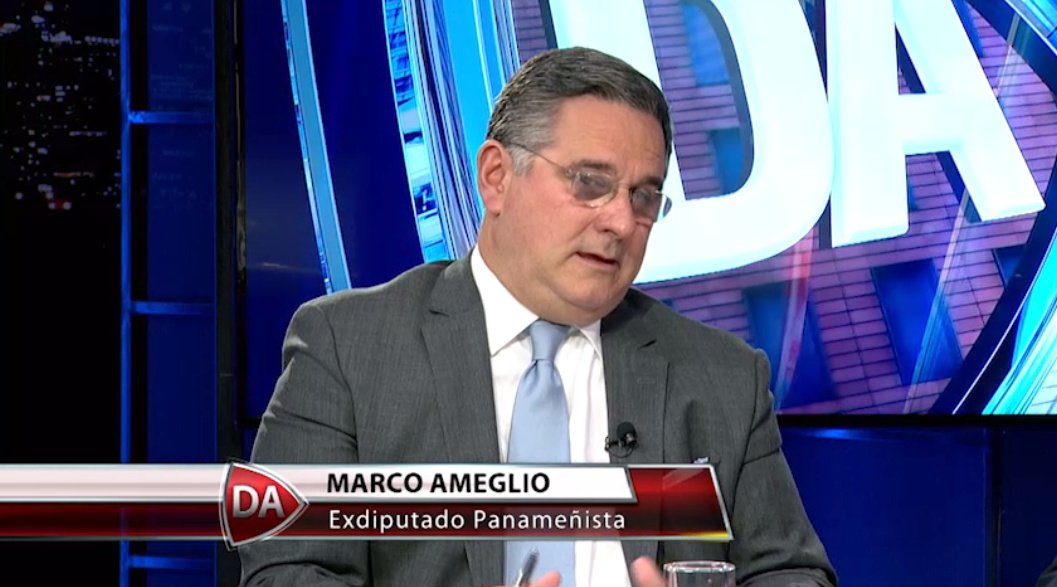 Marco Ameglio pertenece al Partido Panameñista / Foto: tomada de @Debate_Abierto 