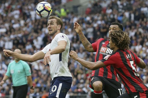 Harry Kane con el Tottenham. Foto AP