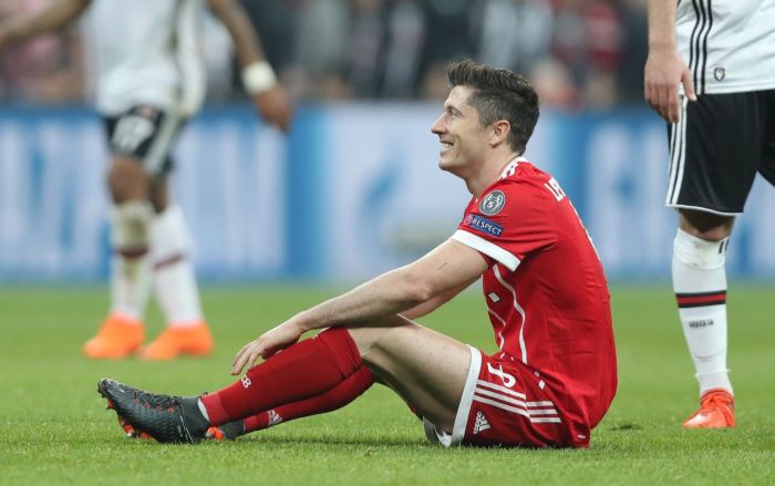 Robert Lewandowki con la casaca del Bayern Foto EFE