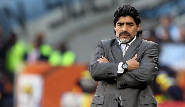Maradona dirigió a la Albiceleste en el Mundial de Sudáfrica 2010. Maradona dirigió a la Albiceleste en el Mundial de Sudáfrica 2010. /Foto EFE