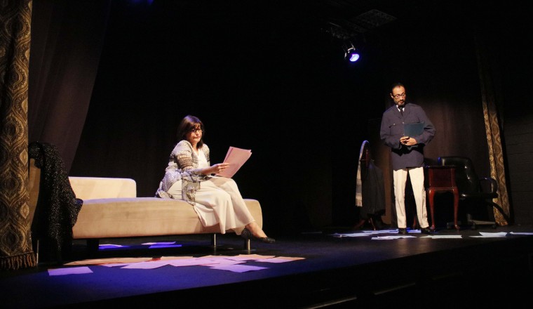 Stella Lauri y Gabriel Pérez Matteo en 'Cartas de amor', en teatro La Estación.