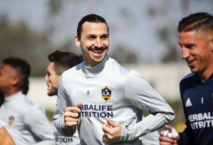 Zlatan Ibrahimovic con el LA Galaxy. Foto AP