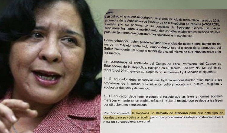 Docentes pedirán explicación a la ministra sobre su llamado de atención al vocero de la Asoprof. Archivo