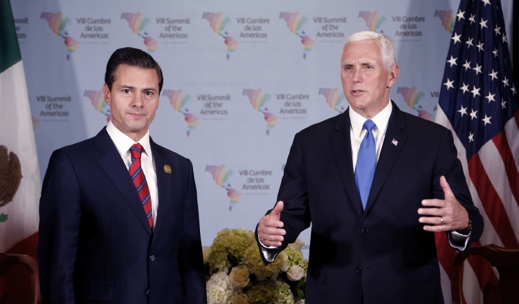 El presidente de México y el vicepresidente de EE. UU. EFE