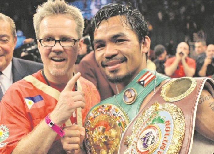 Manny Pacquiao y su entrenador Freddie Roach trabajaron juntos por 16 años. Foto AP