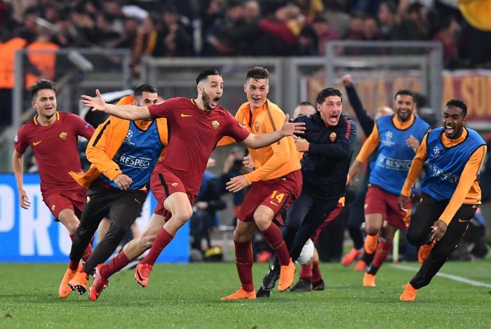 Kostas Manolas anotó el gol que eliminó al Barcelona. Foto EFE