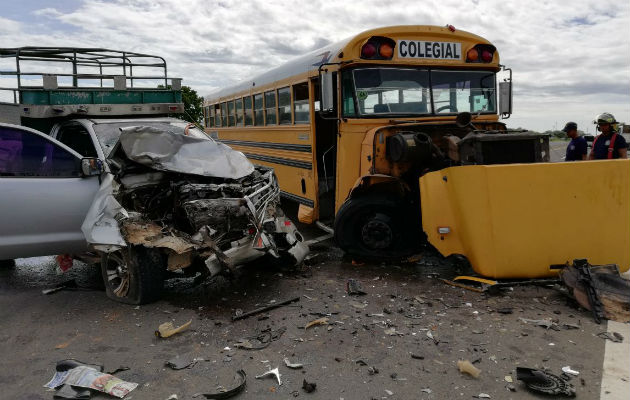 El accidente, no dejó víctimas que lamentar. Foto: José Adames. 