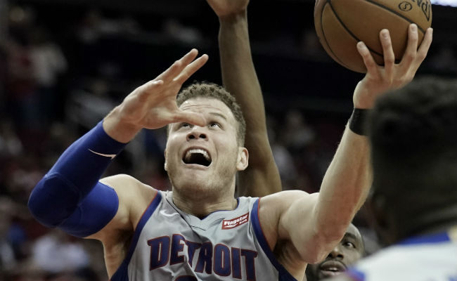 Blake Griffin de los Pistons. Foto AP