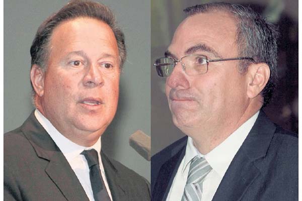 Juan Carlos Varela Rodríguez, presidente de la República, y Rolando López.