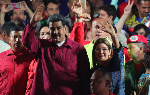 El presidente venezolano, Nicolás Maduro y su esposa, Cilia Flores. Foto: EFE 