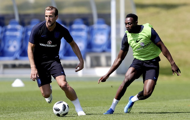 Harry Kane durante  los entrenamientos de Inglaterra.