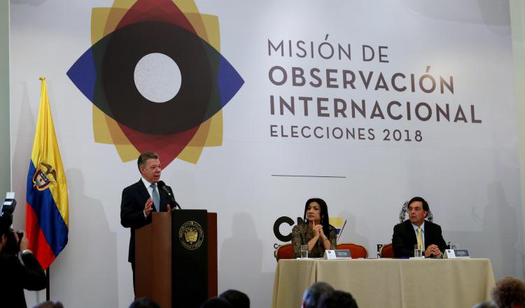 Juan Manuel Santos instala Misión de Observación Electoral . EFE