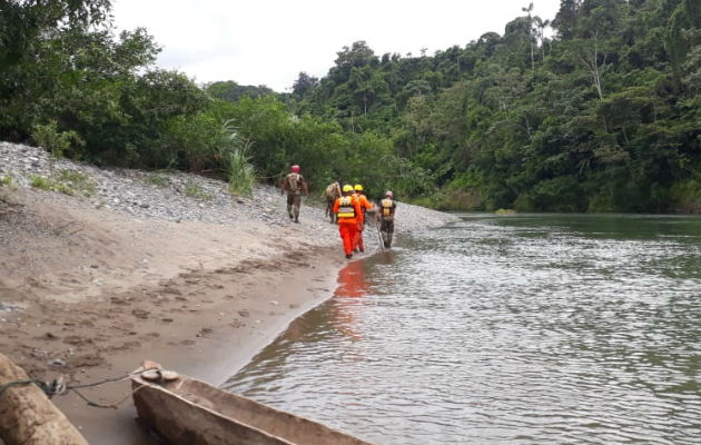 El operativo fue aguas abajo del río Calovébora. Foto: José Manuel Adames.