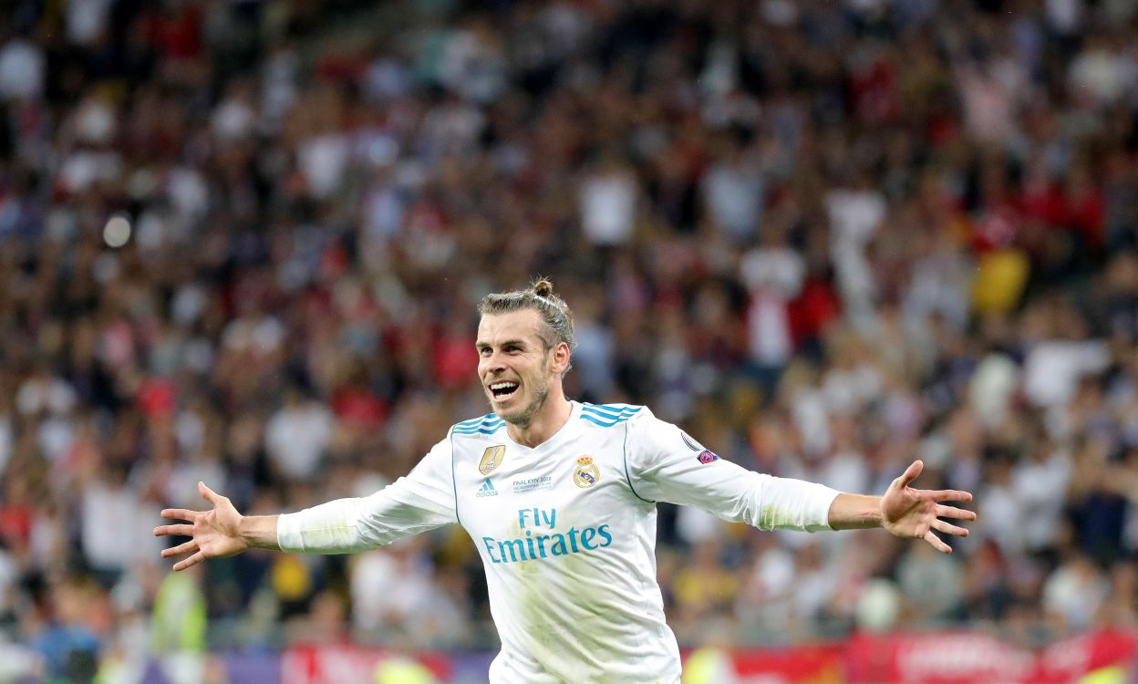 Bale celebra. Fue autor de dos de los tres goles del Real Madrid / EFE