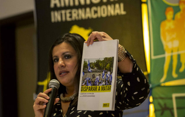 La directora para las Américas de Amnistía Internacional, Erika Guevara Rosas, presenta informe sobre crisis en Nicaragua 1