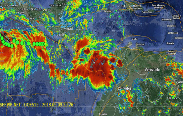 El mal clima no está asociado a ningún fenómeno en particular, solo lluvias de la temporada. / Foto: http://www.servir.net/