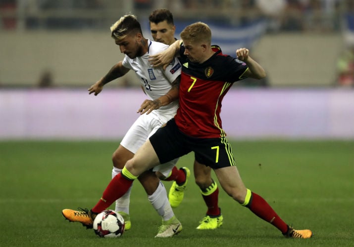 Kevin De Bruyne (der.). Foto:AP