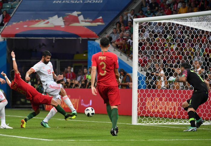 Diego Costa en el segundo gol. Foto EFE
