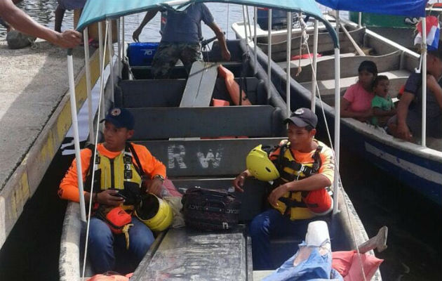 Las autoridades en Bocas del Toro realizan la búsqueda por mar y aire. Foto: Mayra Madrid.