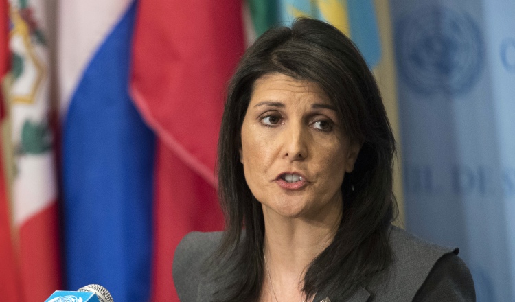 Embajadora estadounidense ante la ONU, Nikki Haley. AP