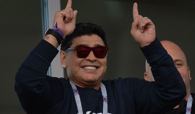 Maradona tiene su programa en Telesur. /Foto EFE