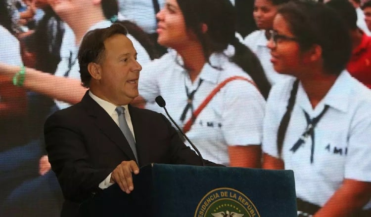 El presidente Varela prometió que Panamá  Bilingüe sería un modelo  en la región. /Foto Cortesía