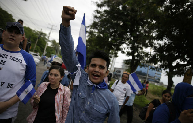 Las protestas estudiantiles se mantienen en territorio nicaragüense. FOTO/EFE
