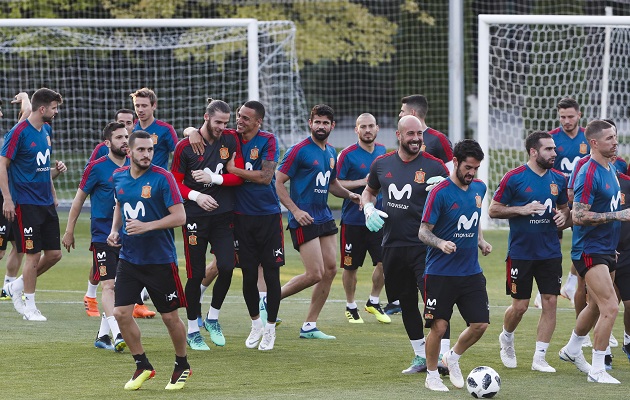 Entrenamiento de la selección española. Foto EFE