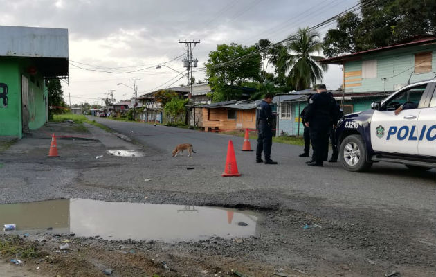 Escena dónde se registró el homicidio en Almirante Bocas del Toro. Foto/Mayra Madrid