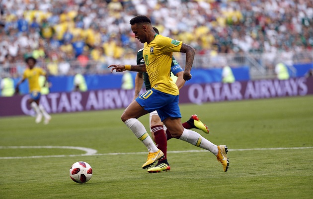 Neymar ante México en los octavos de final de Rusia 2018. Foto EFE