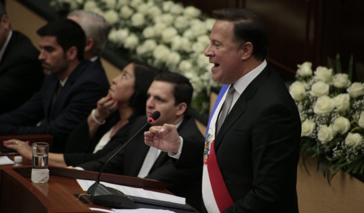 El presidente Juan Carlos Varela es cuestionado por su discurso, tras cuatro años de gestión. Víctor Arosemena