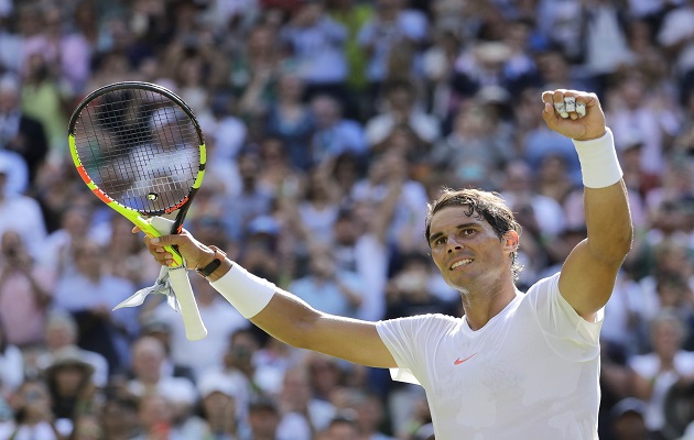 Rafael Nadal en el Tenis Championships de Londres. Foto AP