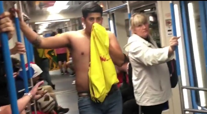 A los colombianos no le gustó el comportamiento de los ingleses. Foto Captura