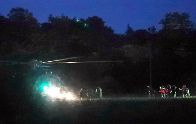 Las fuertes lluvias que riega desde anoche y durante la presente jornada la región marcó el inicio de la operación de rescate.