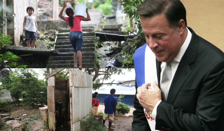 En 2014, Juan Carlos Varela prometió acabar con las letrinas en más de 300 mil hogares y  brindar agua potable al 100%, temas que siguen pendientes. /Foto Archivo 