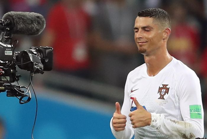 Cristiano Ronaldo con Portugal en el mundial. Foto AP