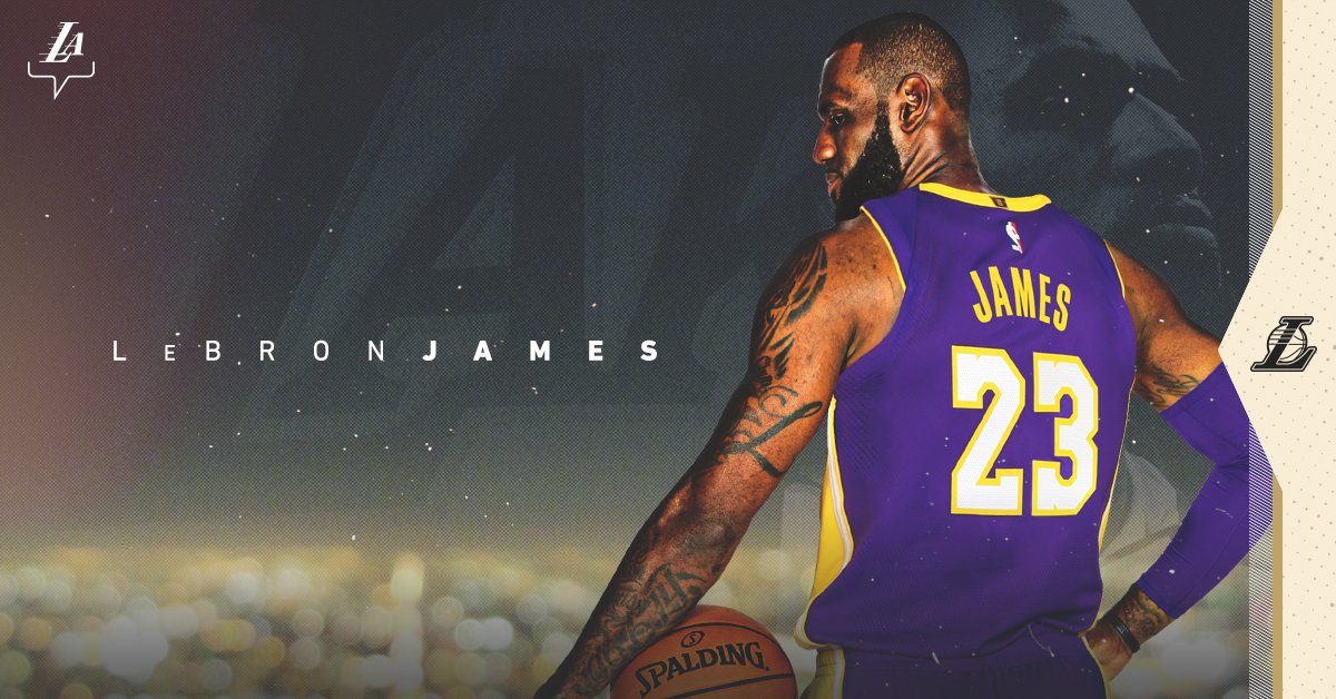 LeBron James con la casaca de los Lakers. Foto @Lakers