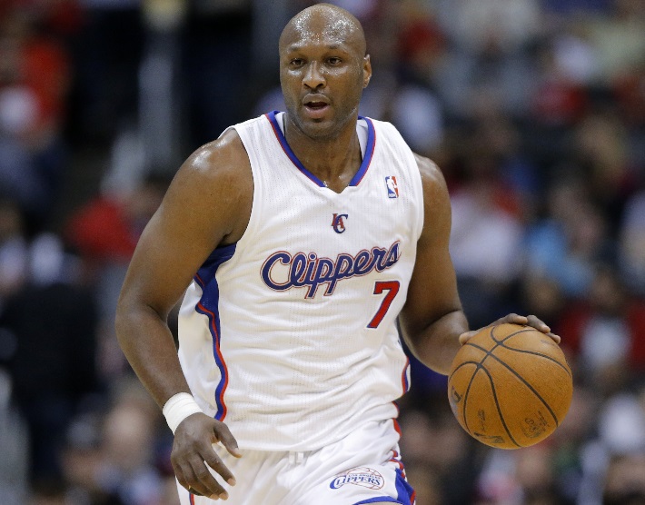 Lamar Odom cuando jugaba en la NBA. Foto AP