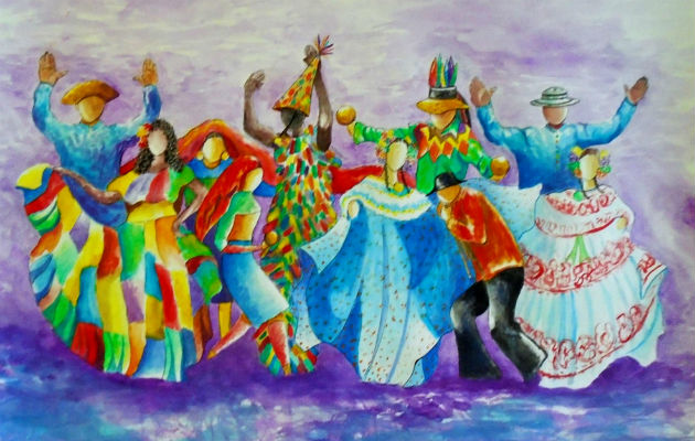 Pinceladas de vívidos colores Fruto del talento del pintor panameño Humbert González. Foto: Cortesía.