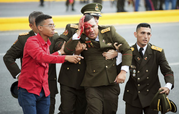 Varios militares resultaron heridos en el atentado contra el presidente Maduro.