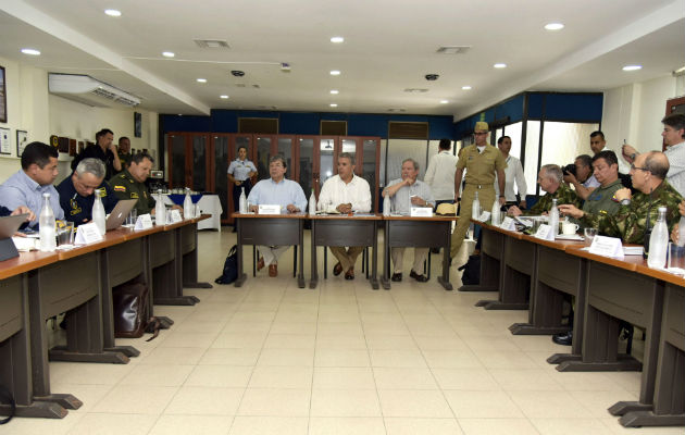 El presidente de Colombia Iván Duque, participó de un consejo de seguridad. FOTO/EFE