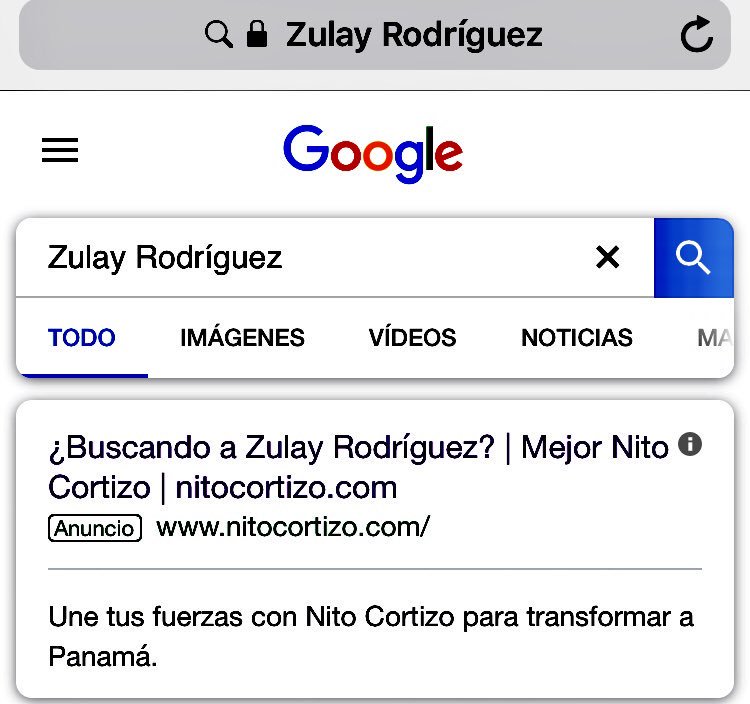 Se trata de una sugerencia en Google que la diputada Zulay Rodríguez calificó como una desesperación.