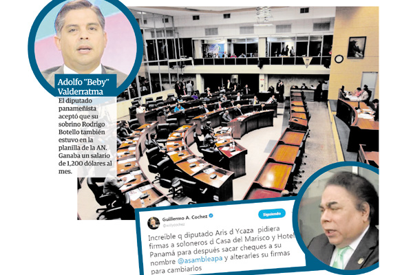 Diputados Beby Valderrama y Aris de Icaza. 